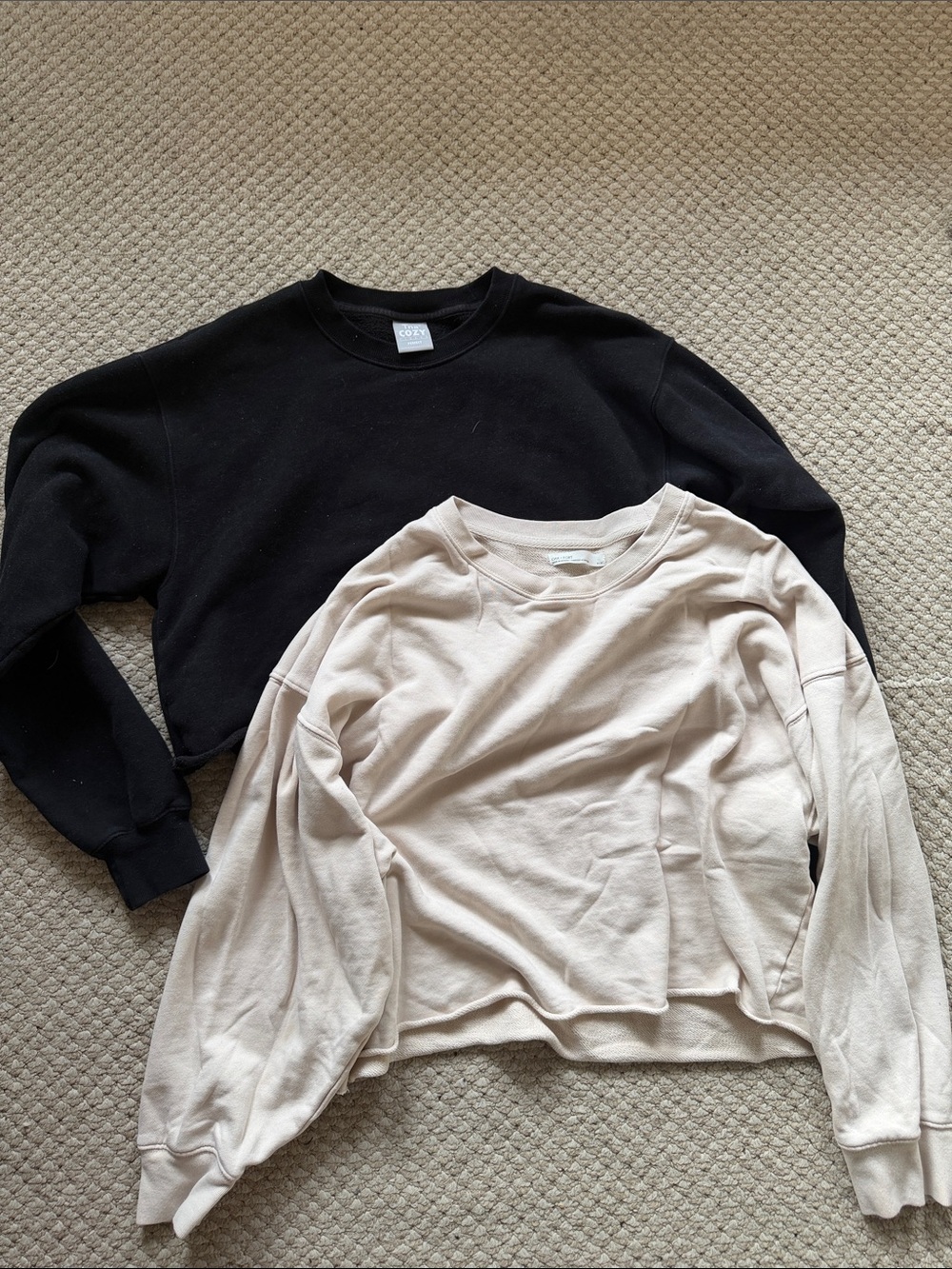 Oversized Long Sleeve Cropped Sweatshirts